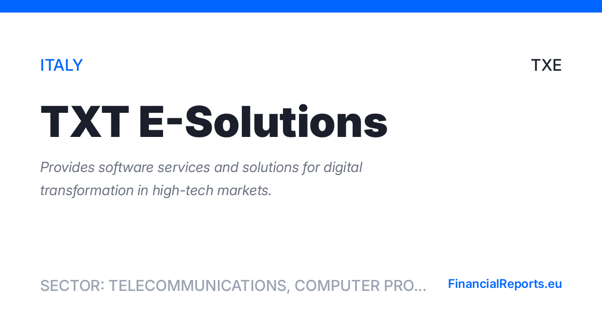 TXT E-Solutions 2024 filings — annual reports & disclosures ...